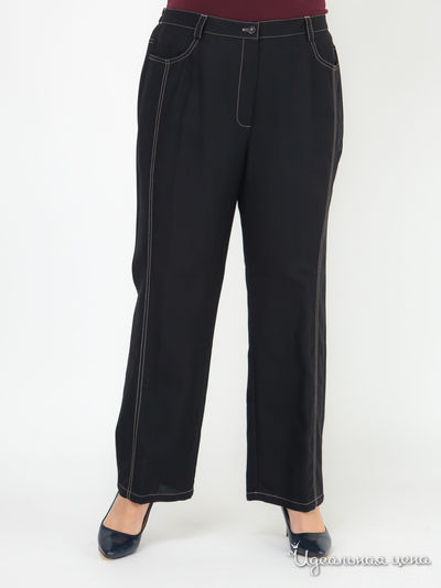 Прямые брюки из вискозы и льна Klingel, цвет черный