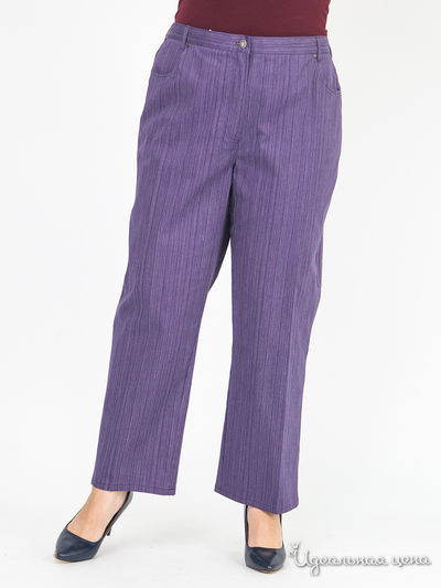 Прямые брюки Klingel, цвет сиреневый, полоска