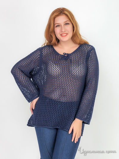 Ажурный пуловер Klingel, цвет темно-синий