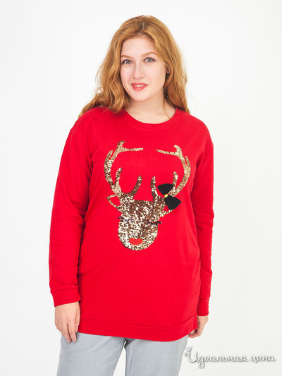 Свитшот Yours Klingel, цвет красный, рисунок