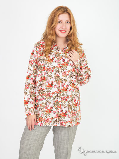 Рубашка M.Collection Klingel, цвет коралловый, рисунок