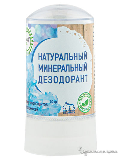 Дезодорант для тела натуральный кристаллический чистый, 60 г, Nice Day