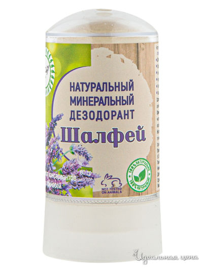 Дезодорант для тела Натуральный кристаллический с экстрактом шалфея, 60 г, Nice Day