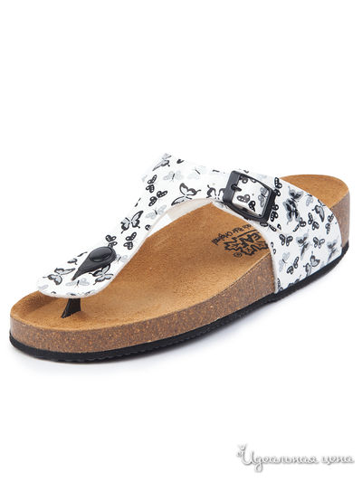 Сандалии Big Leaf Klingel, цвет белый, черный, рисунок