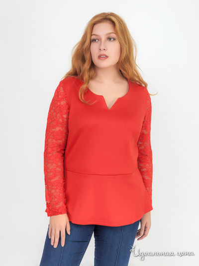 Блузка с кружевом Klingel, цвет красный