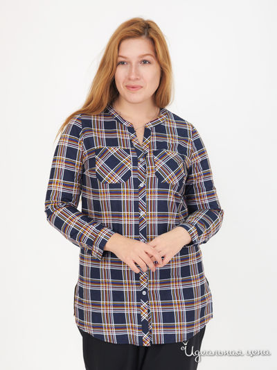 Рубашка Laura Kent Klingel, цвет синий, разноцветный, клетка