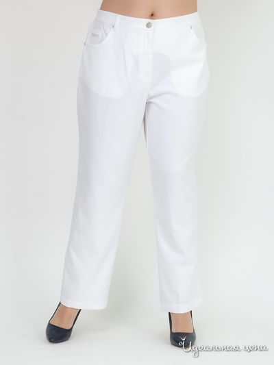 Прямые брюки со стразами Klingel, цвет белый