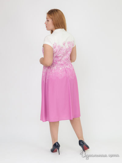 Платье Artigiano Klingel, цвет экрю, розовый, рисунок