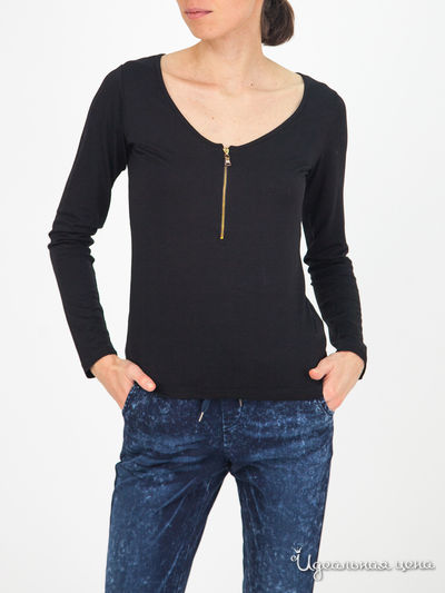 Лонгслив с молнией Kim Kara Klingel, цвет черный