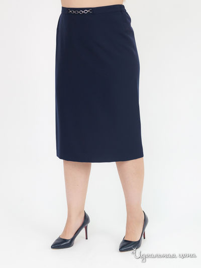 Юбка с цепочкой на поясе M.Collection Klingel, цвет темно-синий