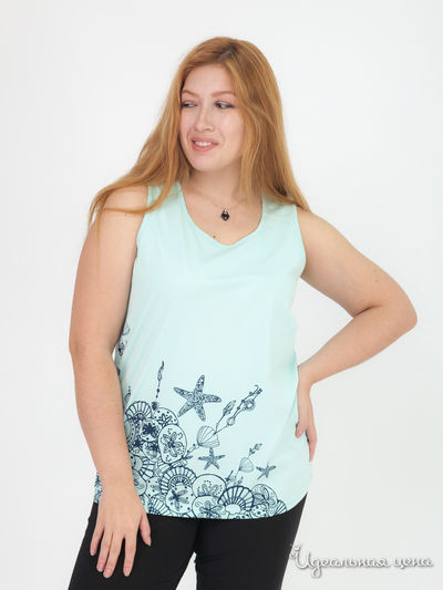 Топ Laura Kent Klingel, цвет мятный, принт