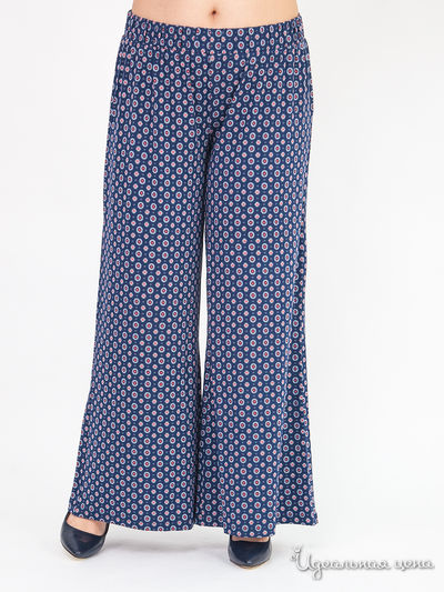 Брюки палаццо Janet&Joyce Klingel, цвет синий, рисунок