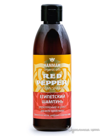 Шампунь для волос египетский укрепление и рост RED PEPPER, 320 мл, NATURA VITA