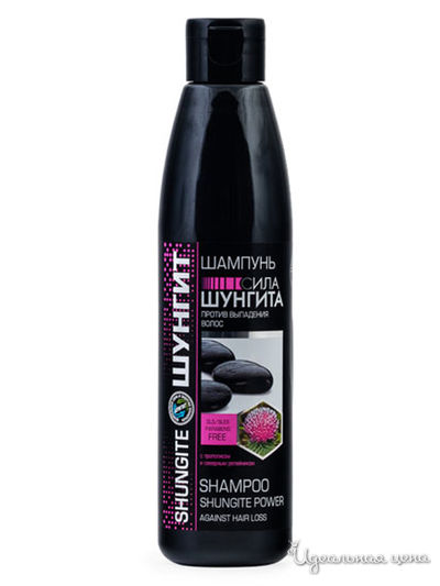 Шампунь против выпадения волос Сила шунгита, 330 мл, NATURA VITA