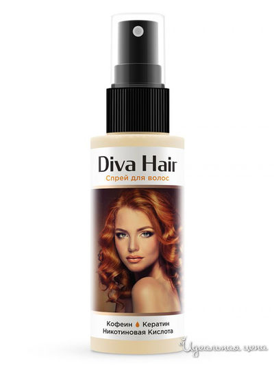 Спрей для волос стимулирующий рост волос с кофеином и никотиновой кислотой DivaHair, 100 мл, DOBROVIT