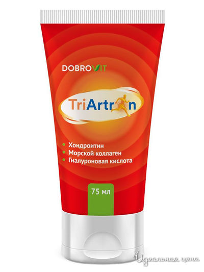 Крем для суставов и мышц, разогревающий, устраняющий боль и воспаление TriArtron, 75 мл, DOBROVIT