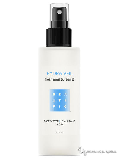 Тоник для лица увлажняющий мист с гиалуроновой кислотой и розовой водой Hydra Veil, 150 мл, BEAUTIFIC