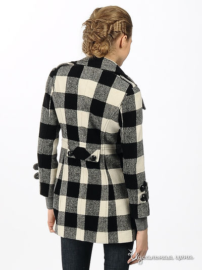 Пальто Lily женское, цвет белый / черный