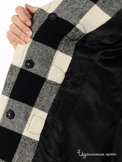 Пальто Lily женское, цвет белый / черный