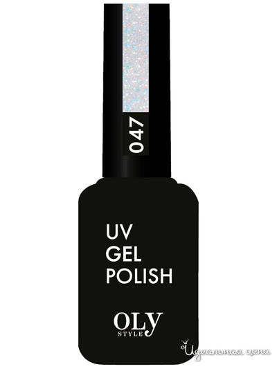 Гель-лак для ногтей, 047 искрящийся белый, 10 мл, OLYSTYLE