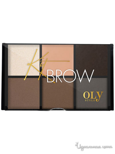 Набор для бровей Kit Brow, 02 коричнево-серый, OLYSTYLE