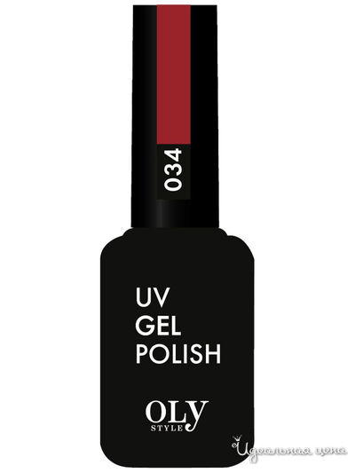 Гель-лак для ногтей, 034 алый, 10 мл, OLYSTYLE