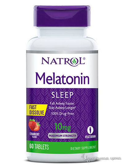 Биодобавка Melatonin, 10 мг, 60 таблеток, Natrol