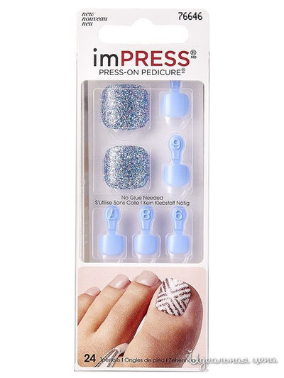 Лак твердый Импрес педикюр, дымчатый топаз, Kiss