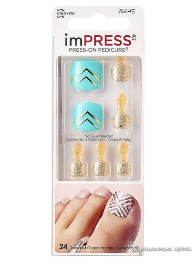 Лак твердый Импрес педикюр модные ножки, Kiss