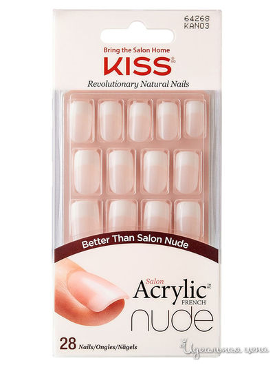 Набор накладных ногтей с клеем, шелковый кашемир, средней длины, 28 шт, Kiss
