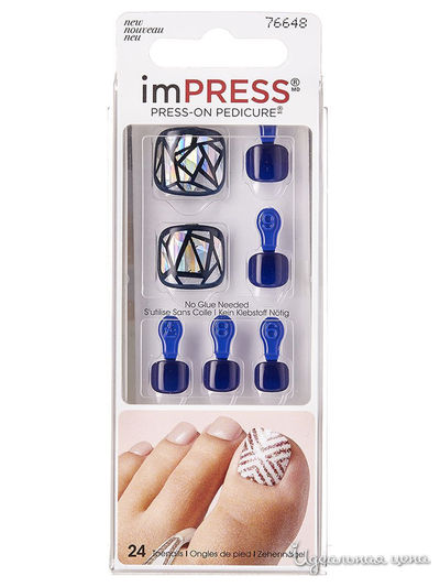 Лак твердый Импрес педикюр, флорентийская мозаика, Kiss