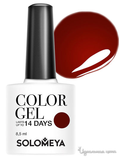 Гель-лак для ногтей Color Gel, марсала 121, 8,5 мл, Solomeya, цвет Красный