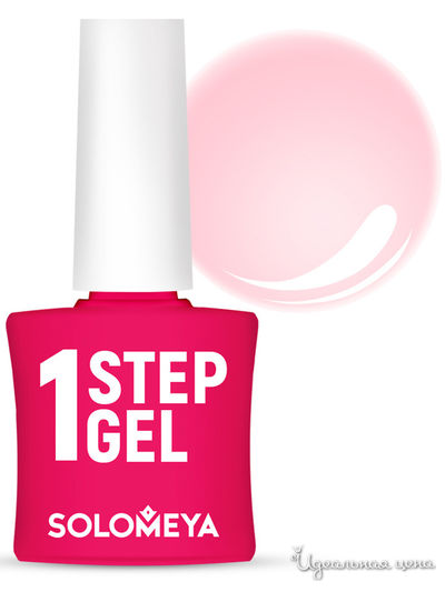 Гель-лак для ногтей однофазный One Step, камелия 4, 5 мл, Solomeya, цвет розовый