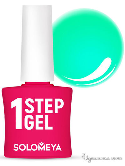 Гель-лак для ногтей однофазный One Step, мята 12, 5 мл, Solomeya, цвет мята