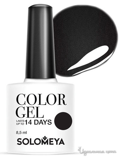 Гель-лак для ногтей Color Gel, черный 60, 8,5 мл, Solomeya, цвет черный