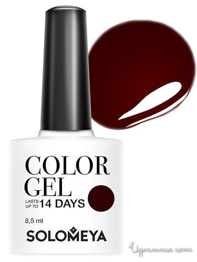 Гель-лак для ногтей Color Gel, вишневый десерт 122, 8,5 мл, Solomeya, цвет Коричневый