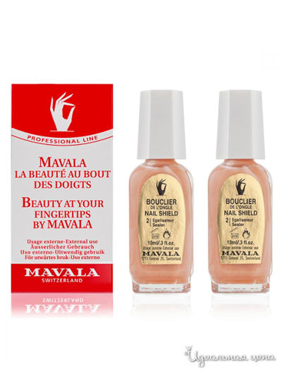 Укрепляющая основа  для слабых и тонких ногтей Nail Shield, завершающее матовое покрытие, 2x10 мл, Mavala