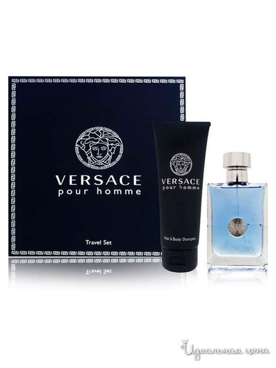 Парфюмерный набор Pour Homme, мужской, 2 предмета, Versace