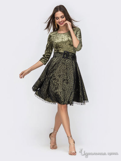 Платье Dressa, цвет хаки