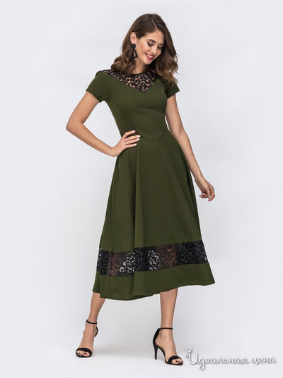 Платье Dressa, цвет хаки