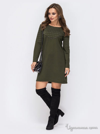 Платье Dressa, цвет хаки