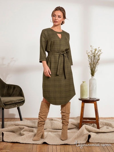 Платье Dressa, цвет хаки