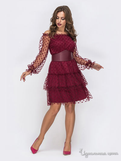 Платье Dressa, цвет бордовый