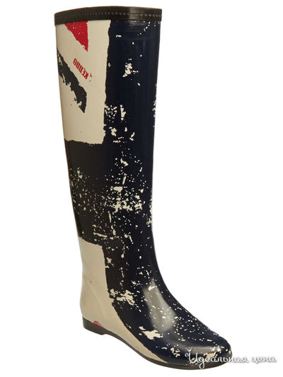 Сапоги резиновые KEDDO, цвет синий, белый