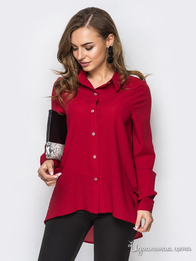 Блуза Dressa, цвет бордовый