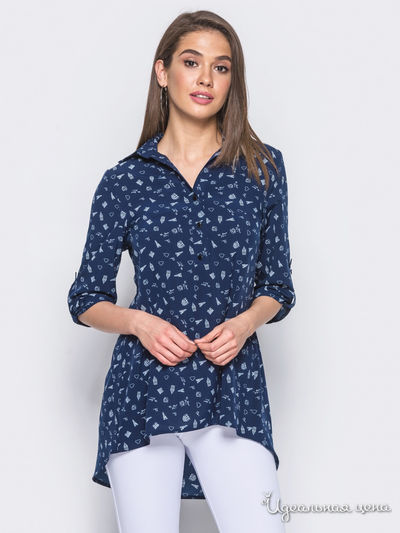 Блуза Dressa, цвет темно-синий