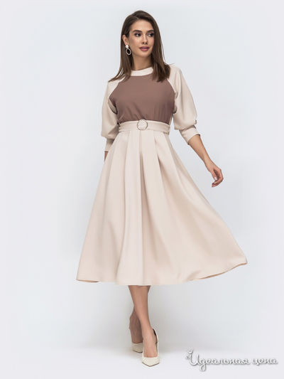 Платье Dressa, цвет бежевый, коричневый