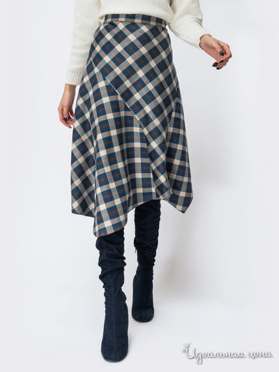 Юбка Dressa, цвет бежевый, синий