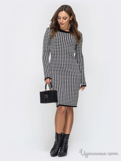 Платье Dressa, цвет черный, белый