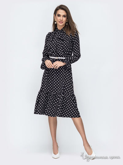 Платье Dressa, цвет черный, белый